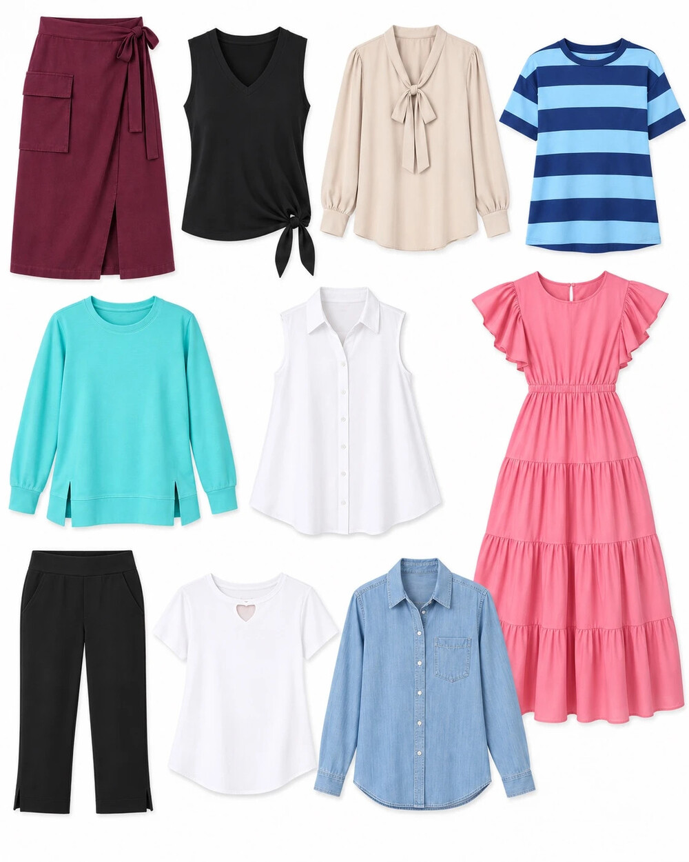 qvc women’s clothing lot 10 pieces size small xs mixed brands new